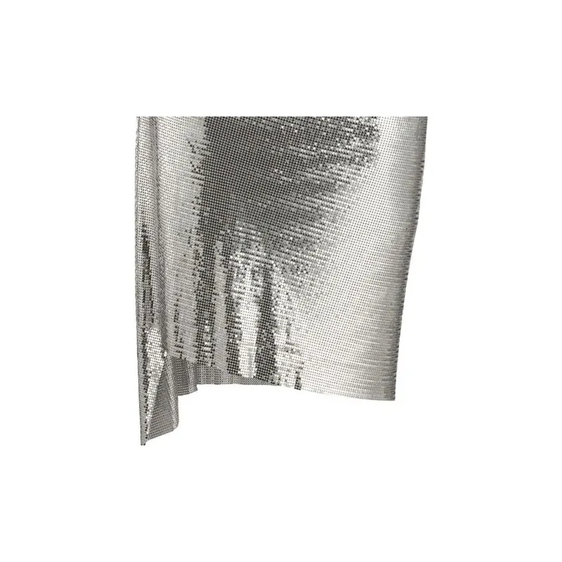 Paco Rabanne Asymmetric Metallic Ruched Midi Skirt-5