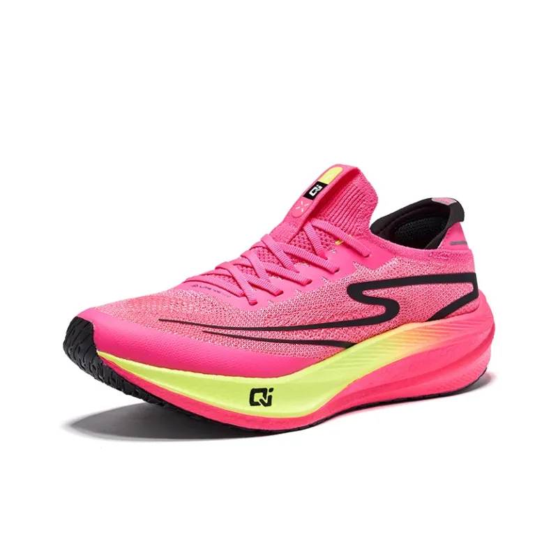 Erke Dust 3.0 Cushioning Rebound Low-Top Training Running Shoes Men's Fluorescent Fuchsia Jet Black-2