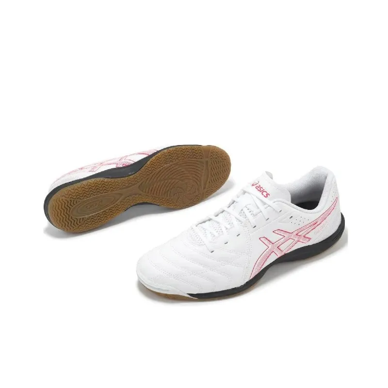 Asics Calcetto Anti Slip Wear Resistant Soccer Shoes Men's White 2E Width-3