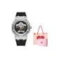 White Case Black Rubber Band[Box+Heart Shopping Bag]