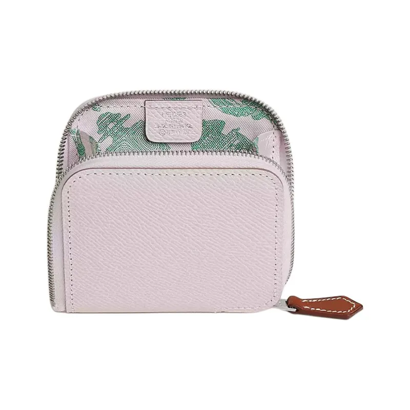 HERMES Silk'In Epsom Calfskin Coin Purse Women's White-0