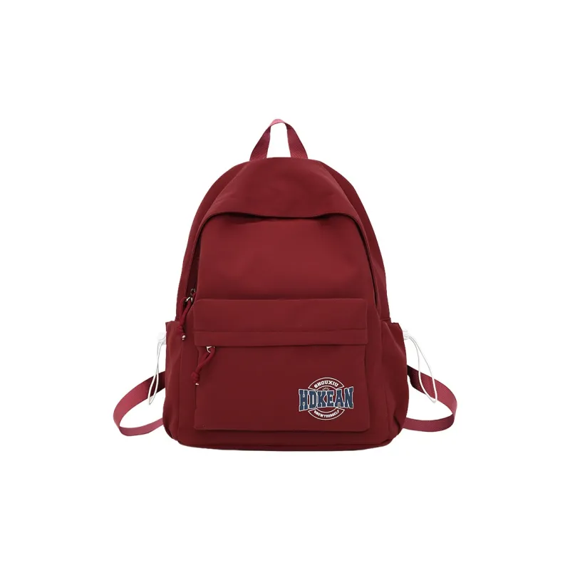Alcohol Dragon Nylon Backpack Regular Unisex Black White Pink/Red Blue-12