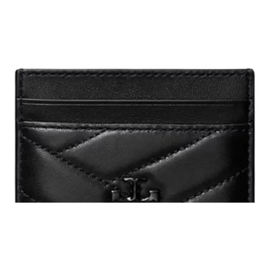 TORY BURCH Kira Leather Card Holder Women's Black-2