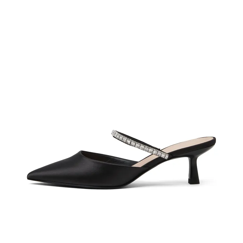 CHARLES&KEITH Composite Sole Closed Toe Slippers 6cm Women's-11
