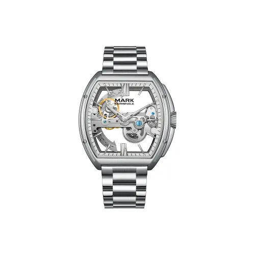 FAIRWHALE Automatic Mechanical Movement Metal Strap Watch Men's Watches White Dial