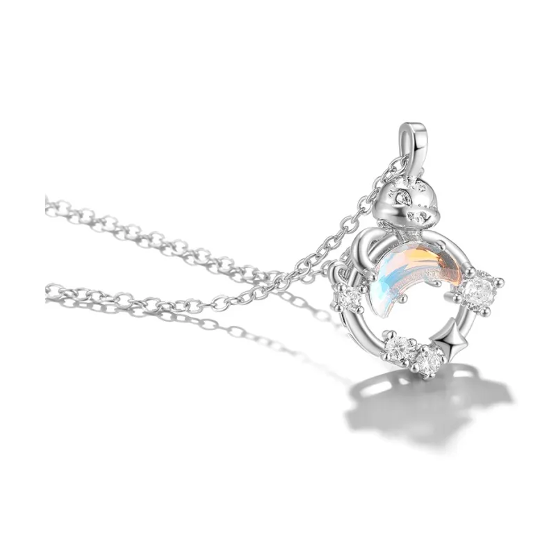 Clect Synthetic Cubic Zirconia Necklaces Women's-2