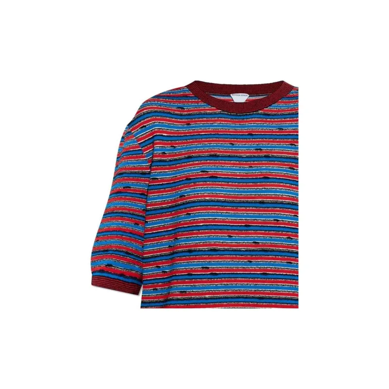 Bottega Veneta Striped Pattern Crewneck T Shirt-3