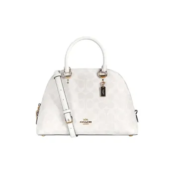 COACH Katy Cow Leather Crossbody Bag, Dome Bag, Shoulder Bag, Crossbody Bag, Handbag Women's White