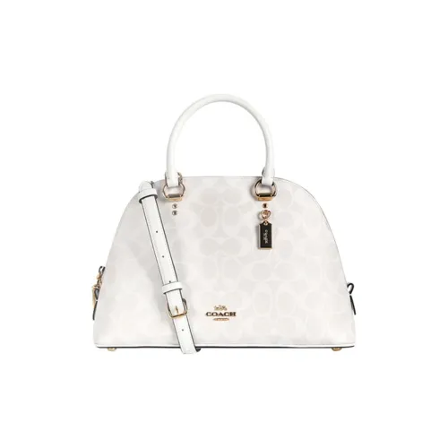 COACH Katy Cow Leather Crossbody Bag, Dome Bag, Shoulder Bag, Crossbody Bag, Handbag Women's White