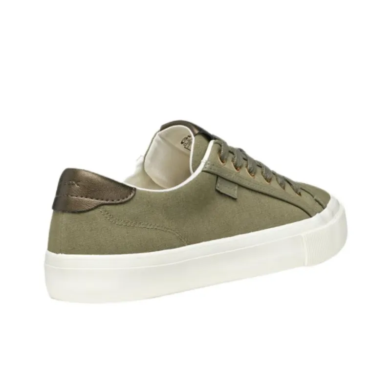 GEOX Emmeleny Wear-Resistant Low-Top Canvas Shoes Women's Olive Green-3