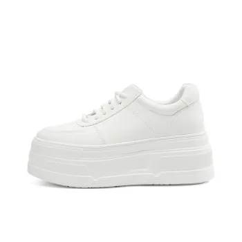 Rosa Bianca Lightweight Height Increasing Low Top Skateboard Shoes Women's White