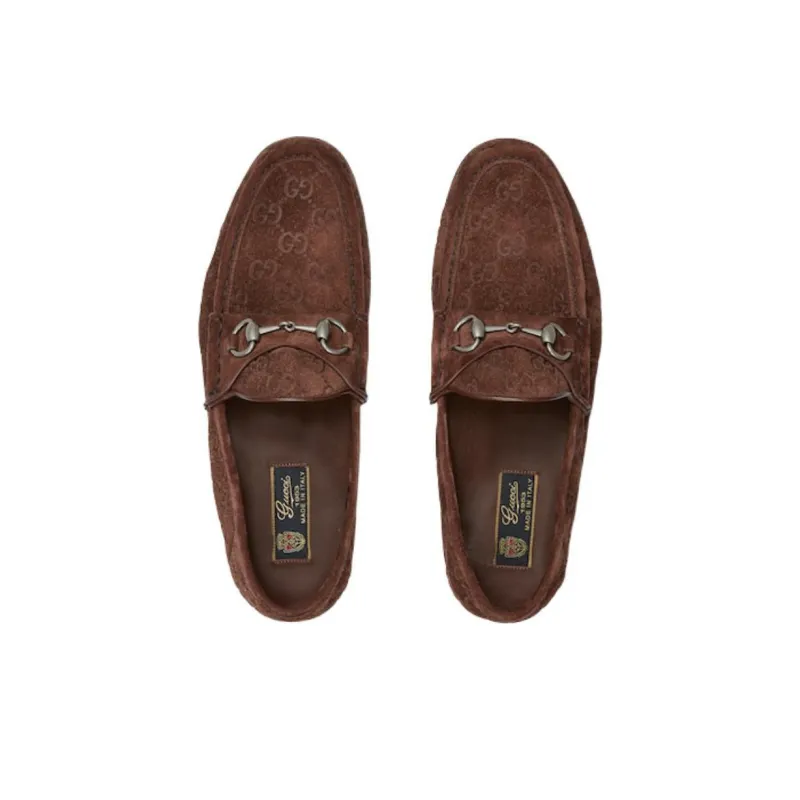 GUCCI Horsebit 1953 Loafer 'GG Suede Dark Brown'-3