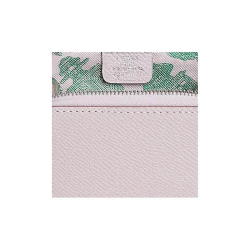 HERMES Silk'In Epsom Calfskin Coin Purse Women's White-2