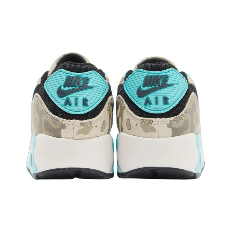 Nike Air Max 90 Shock Absorbers With Slip Resistant Features Low Top Casual Running Shoes Men's Beige Black-3