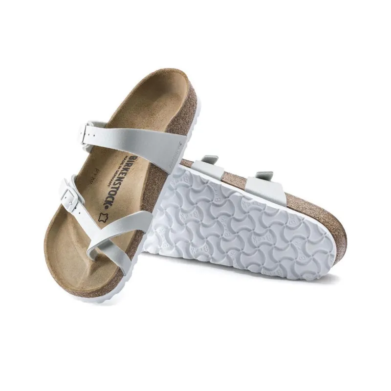 Birkenstock Mayari Odor-Resistant Flip Flops Unisex Light Gray Narrow Fit-4