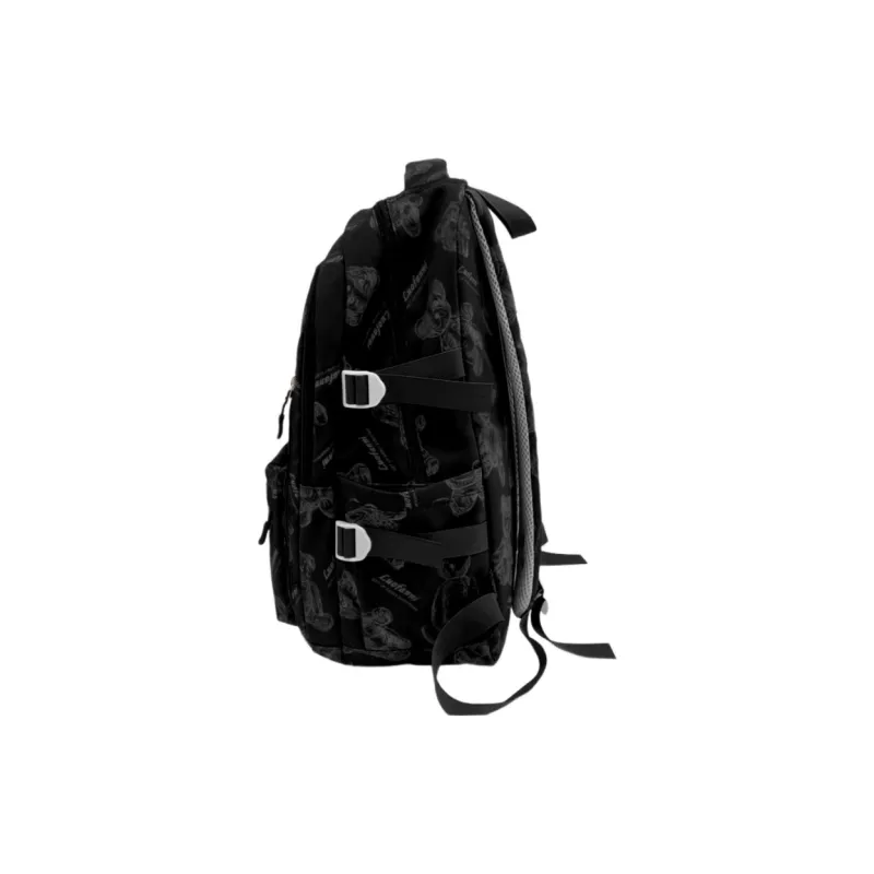 Tonlion Nylon Backpack Large Size Unisex Black/White/Green-2