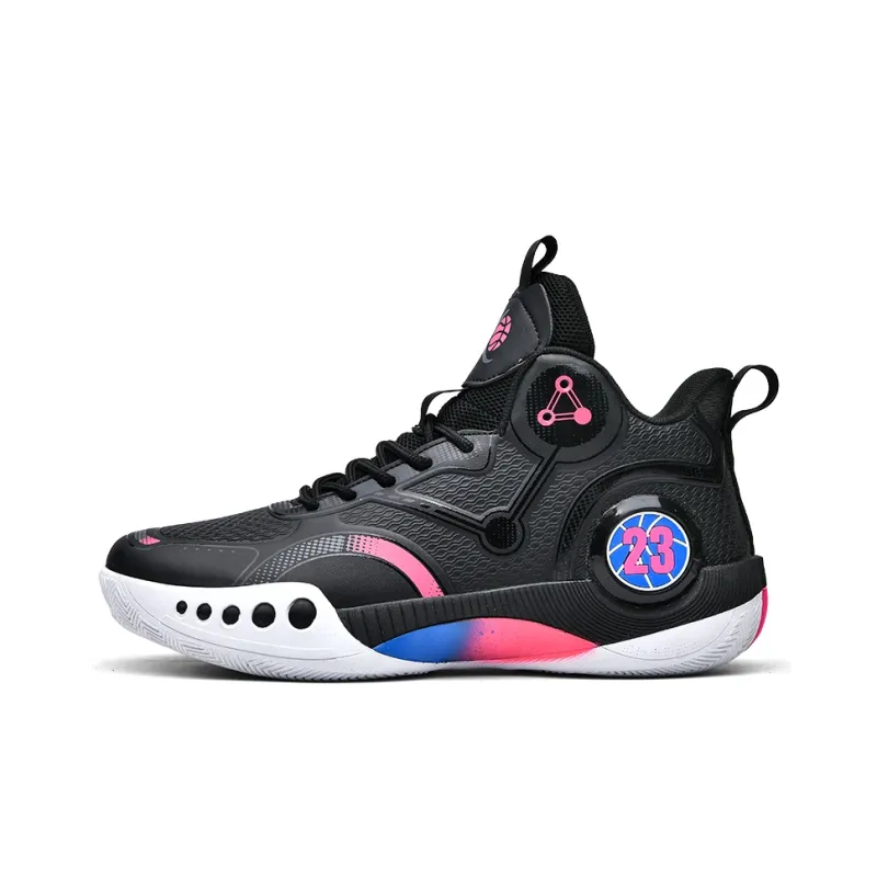 MUSNODO Cushioning, Slip Resistant, Abrasion Resistant, Breathable, Coverage, Rebound Mid Top Basketball Shoes Unisex-43