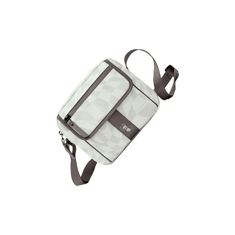 QIAODAN Polyester Shoulder Bag, Crossbody Bag Regular Unisex Cream White All Over Print-1