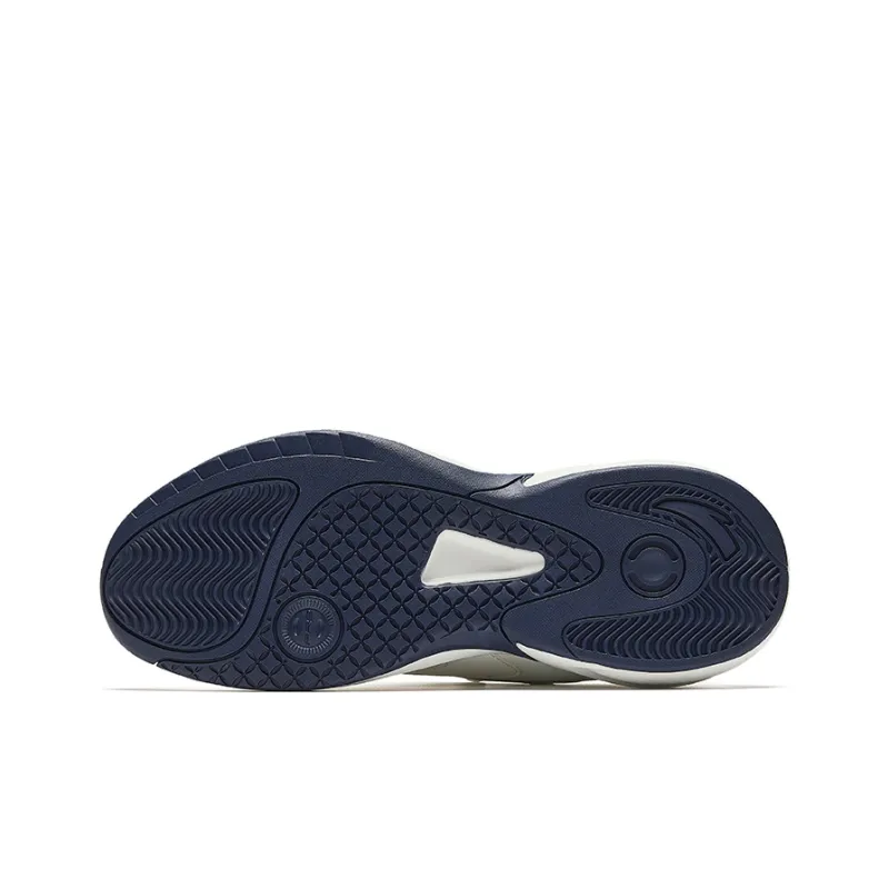 CHAOJIANTA Cushioned Slip Resistant Low Top Chunky Sneakers Women's White Blue-4