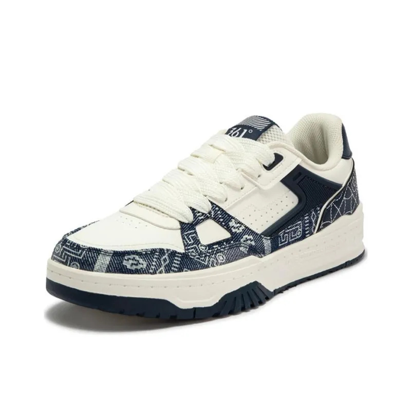 361° CLOUDSTEP 2 Wear Resistant Breathable Slip Resistant Low Top Skateboard Shoes Men's White Blue-1