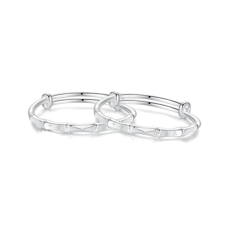 Furunlai 999 Fine Silver Bangles Kids'-2