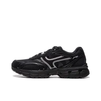 LiNing Slip Resistant Cushioning Low Top Chunky Sneakers Men's Black