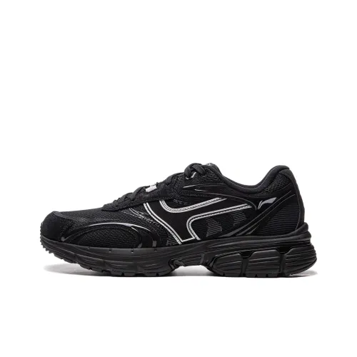 LiNing Slip Resistant Cushioning Low Top Chunky Sneakers Men's Black