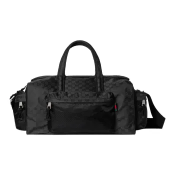 GUCCI Nylon Shoulder Bag Crossbody Bag Handbag Travel Bag Large Size Men's Black