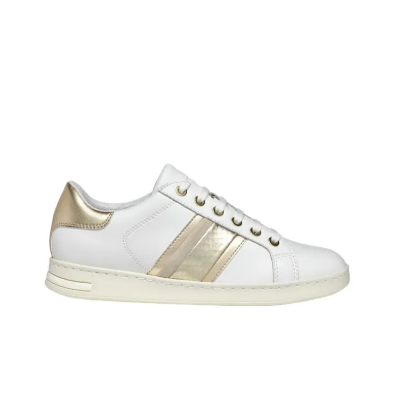 GEOX Jaysen Low Top Skateboard Shoes Women's White Gold-1
