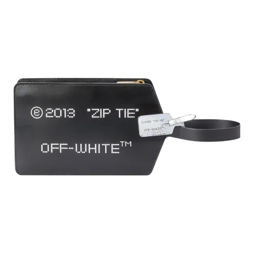 OFF WHITE Medium Zip Tie Clutch