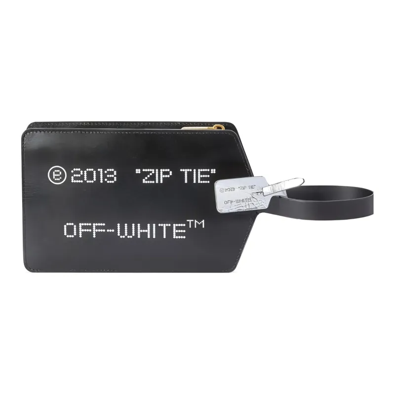 OFF WHITE Medium Zip Tie Clutch-0