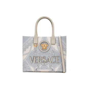 FANSIZHE Canvas Tote Bag Shopping Bag Shoulder Bag Crossbody Bag Handbag Small Size Women's Light Blue