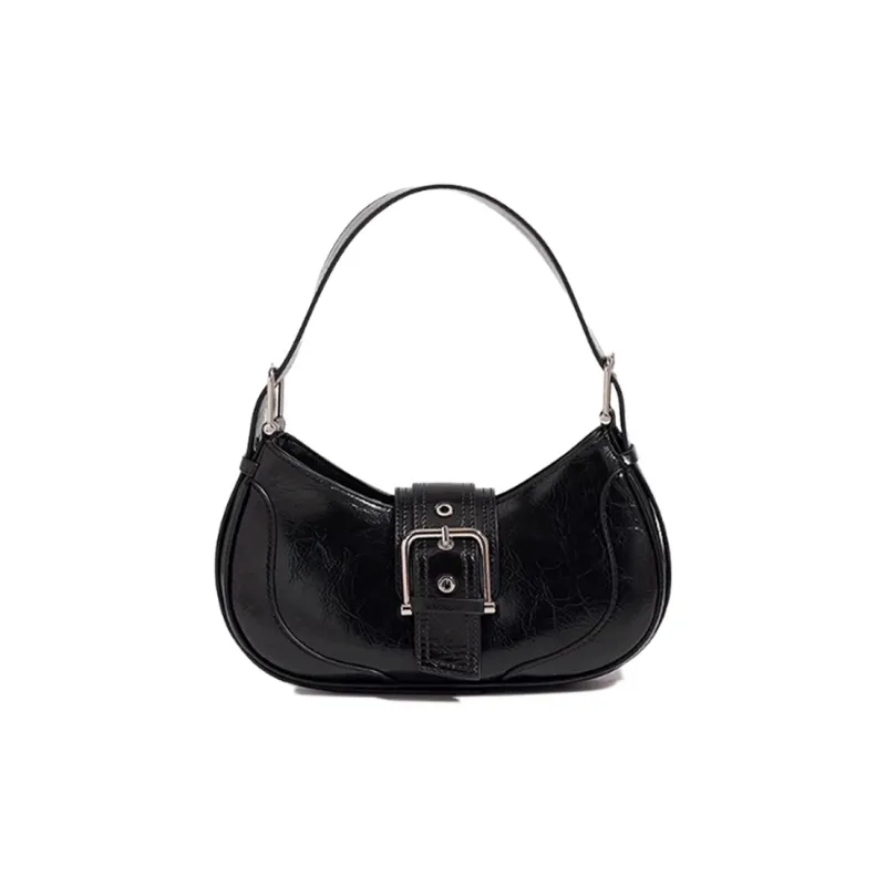 Yalu PU Crescent Bag Handbag Shoulder Bag Crossbody Bag Women's White/Silver/Black-5
