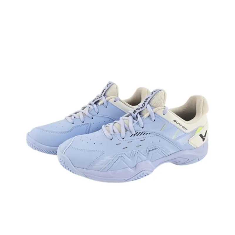 VICTOR Durable Moisture Absorbing Coverage Low Top Badminton Shoes Unisex Glacier Blue-2