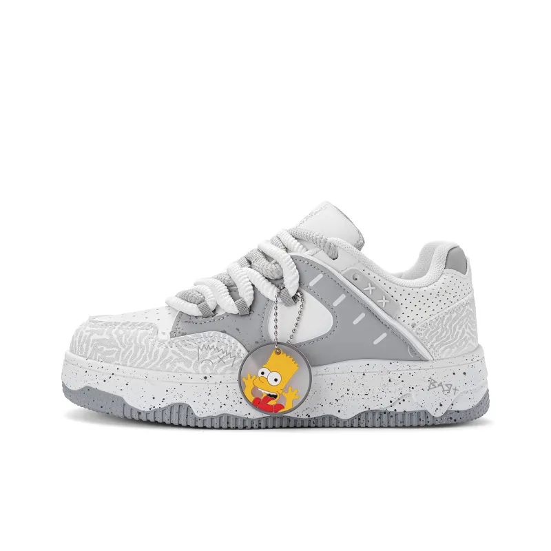 The Simpsons Coverage Cushioning Wear-Resistant Lightweight Height Increasing Low-Top Skateboard Shoes Unisex-1