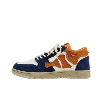 Jerden Smith Coverage Impact Resistance Balance Low Top Skateboard Shoes Women's Blue Orange White