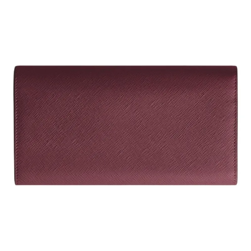 MONTBLANC MONTBLANC Grained Cow Leather Wallet Women's Bordeaux Red-2