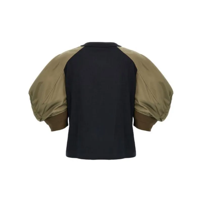 Sacai Puff Sleeved Panelled T Shirt-1