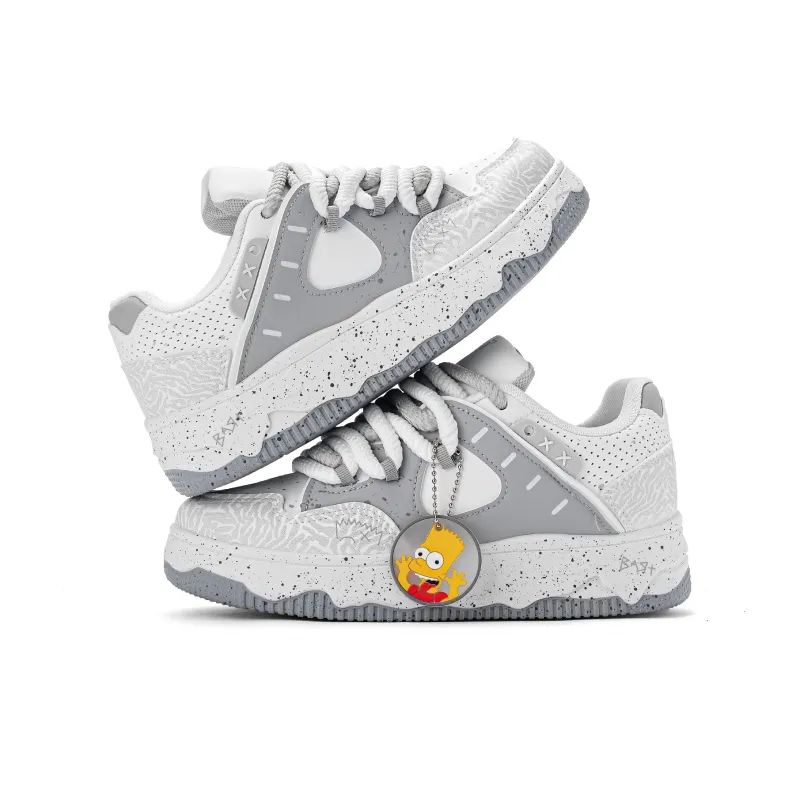 The Simpsons Coverage Cushioning Wear-Resistant Lightweight Height Increasing Low-Top Skateboard Shoes Unisex-4