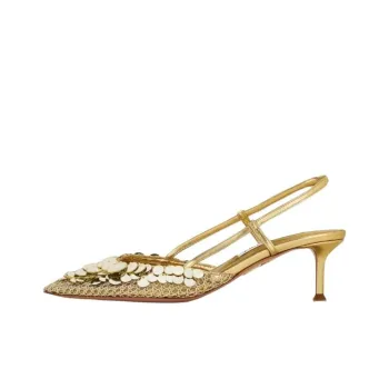 AQUAZZURA Slim Heel High Heels 5cm Women's Gold