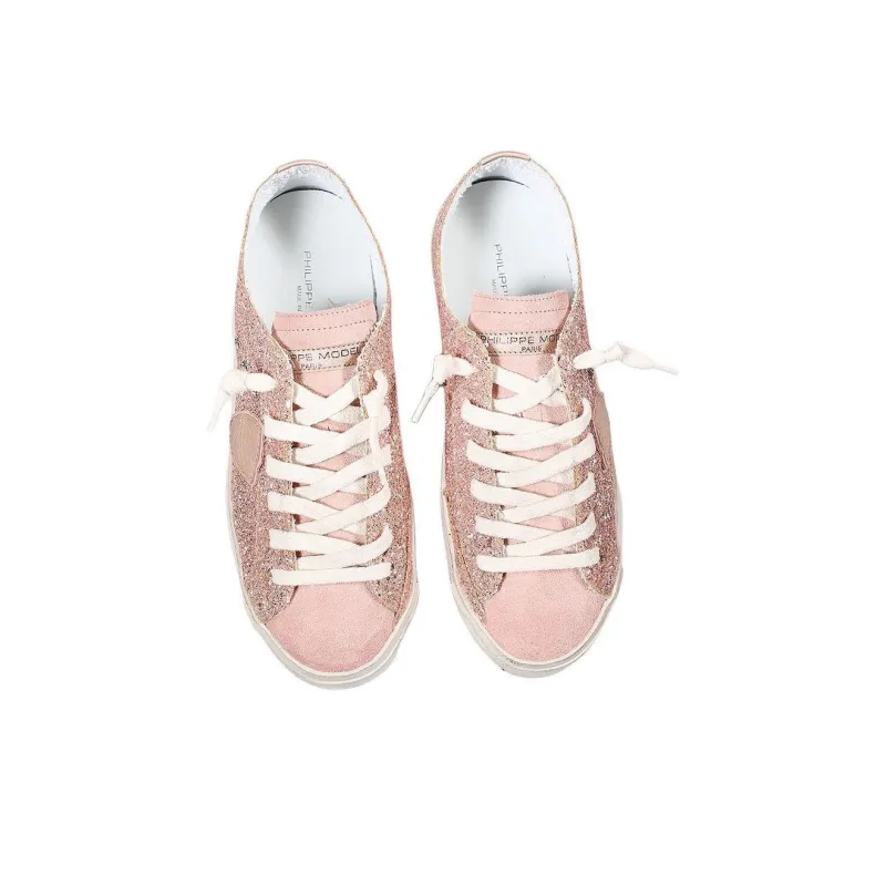 PHILIPPE MODEL PARIS Slip Resistant Low Top Skateboard Shoes Women's Pink-3