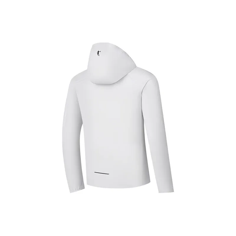 QIAODAN Windproof Windbreaker Jacket Men's Wall Gray White-1