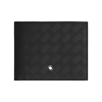 MONTBLANC Full Grain Cow Leather Wallet Men's Classic Black & Lime Green