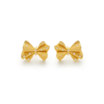 RSNY Gold Plated Copper Stud Earrings Women's