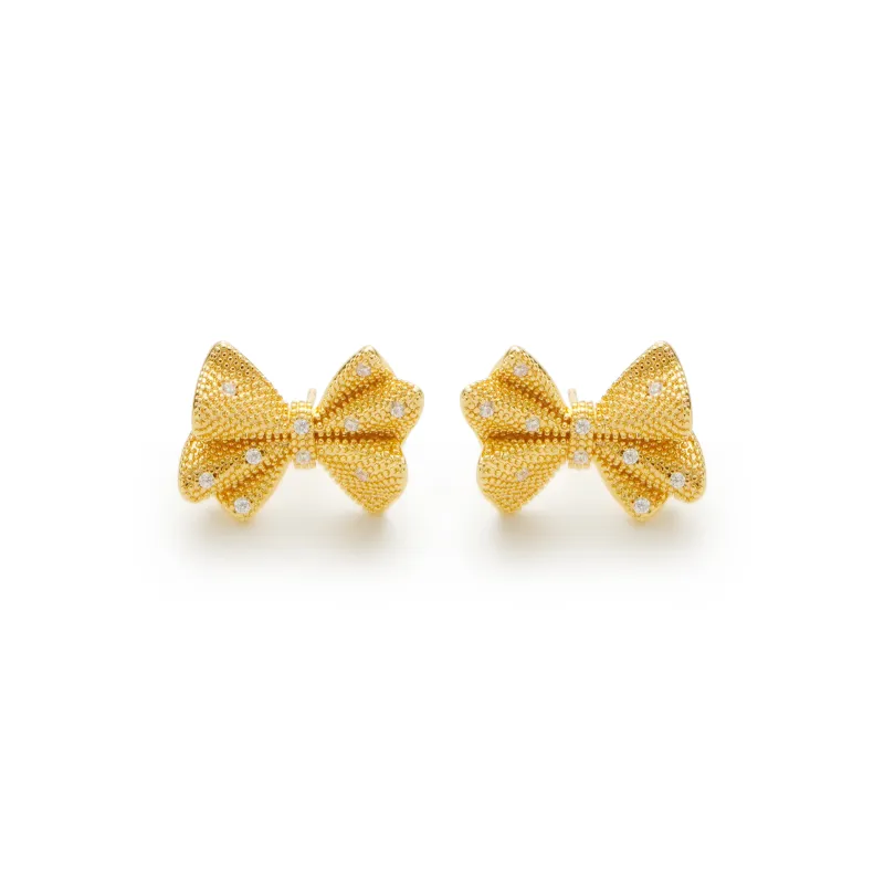 RSNY Gold Plated Copper Stud Earrings Women's-0