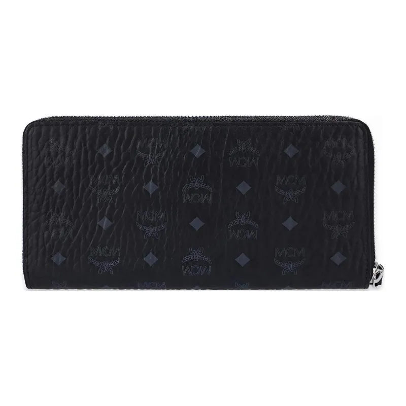 MCM Essential Visetos Origina Leather Coin Purse Men's Black-1