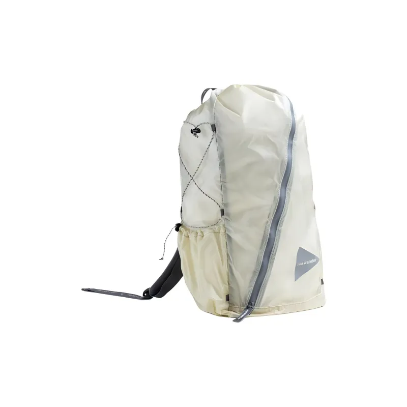 And Wander Nylon Outdoor Mountaineering Bag Backpack Unisex Ecru-1