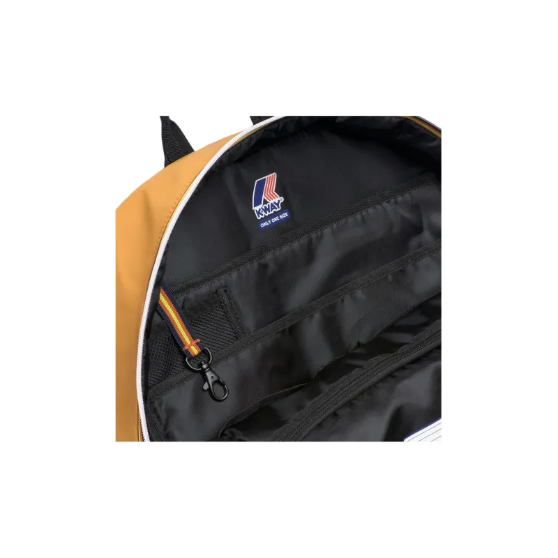 K WAY Nylon Backpack Regular Unisex Ginger Yellow-2