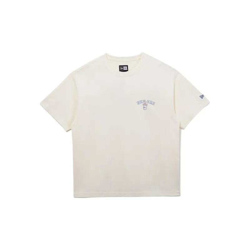 New Era T Shirts Unisex Ivory White-1