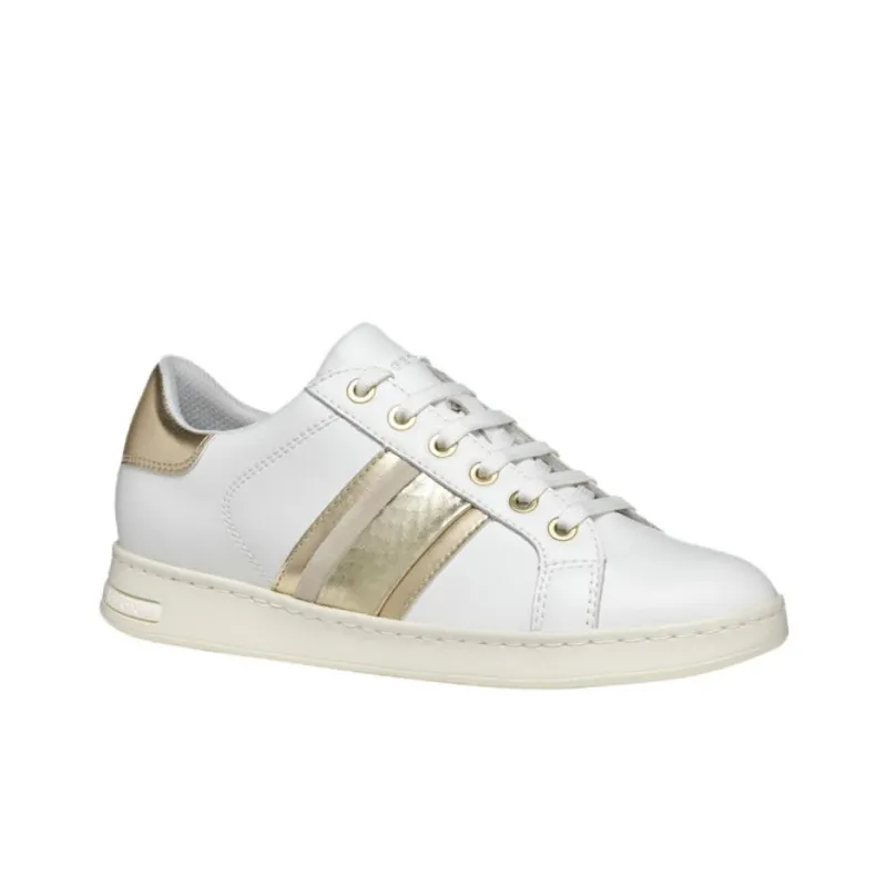 GEOX Jaysen Low Top Skateboard Shoes Women's White Gold-3